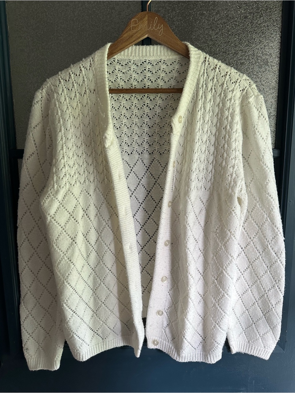 Vintage Button-Front Women's Cardigan Sweater